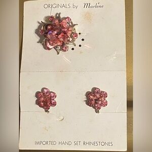 Vintage Costume Originals by Marlene Rhinestone Jewelry Set #7699